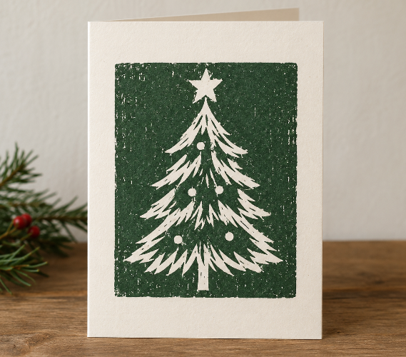 Festive - Card Making - Lino Print - Coastal Community Learning CIC